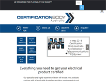 Tablet Screenshot of certificationbody.com.au